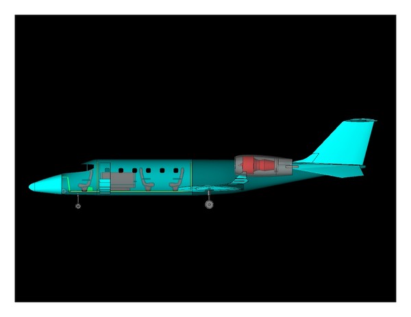 3ds lear 60-xr - Lear_60-XR.sat, .dwg, .3dm, .3ds, .dxf(zip) by RodgerSaintJohn